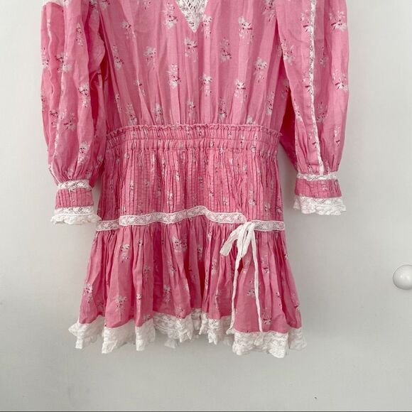 LOVESHACKFANCY Viola Dress in Pink - Picture 6 of 12